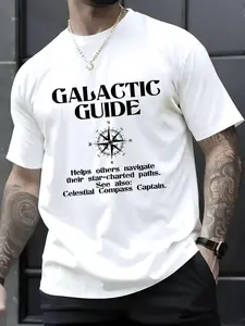 100% Cotton Unisex Galactic Guide - helps others navigate their star-charted T-Shirt, Men's Women's Shirt Top, Short Sleeve Tops Crewneck Tshirt