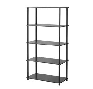 No Tools 5-Shelf Bookcase - Modern Design Storage Solution