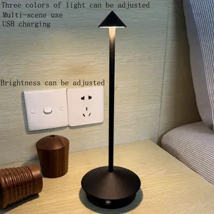 T6001-4 LED Atmosphere Table Lamp, Adjustable Desk Light, Retro Bedroom Bedside Creative Charging Mushroom Head Night Light, Outdoor Camping Restaurant Bar Spike Top Lamp, Lighting Modes Adjustable, Adjustable Lights