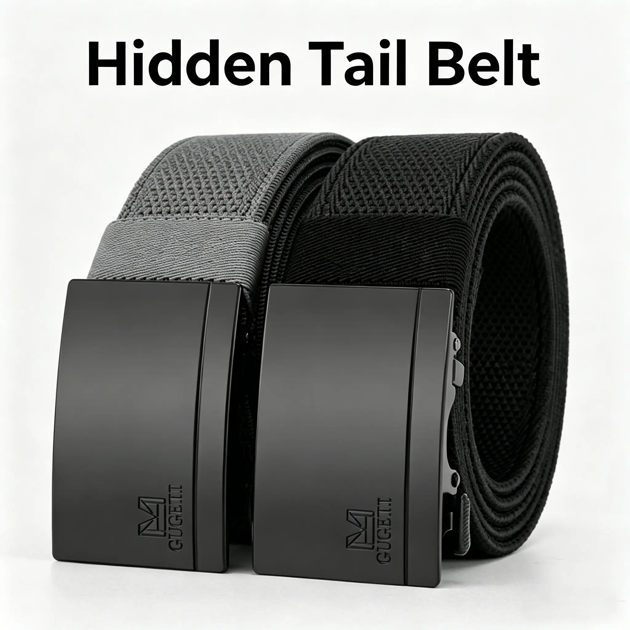 Men Stretch Tactical Belt, Military Rigger Elastic Nylon Ratchet Quick Release Belt, No Holes Adjustable Slide Buckle Web Belt for Jeans Gym Casual, Gift Box Packed, Perfect Gift for Men，Heavy Duty for Military EMT EMS Hiking, Stretchy Nylon