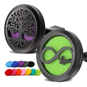 2-Pack Car Vent Clip Diffuser with 2 Essential Oils & Felt Pads – Long-Lasting Fragrance, Reusable Air Freshener for Car