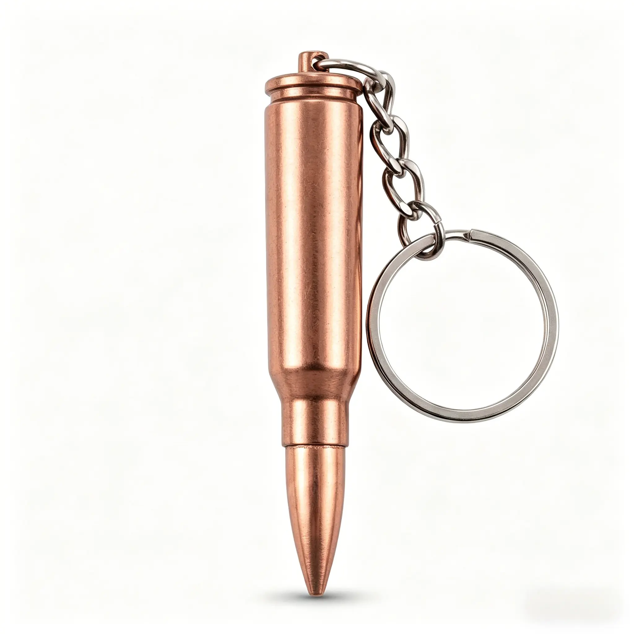 Solid Metal Bullet Keychain for Men, Heavy-Duty Tactical Military Design for Car Keys, Backpacks & EDC Collectibles, Keychain Series