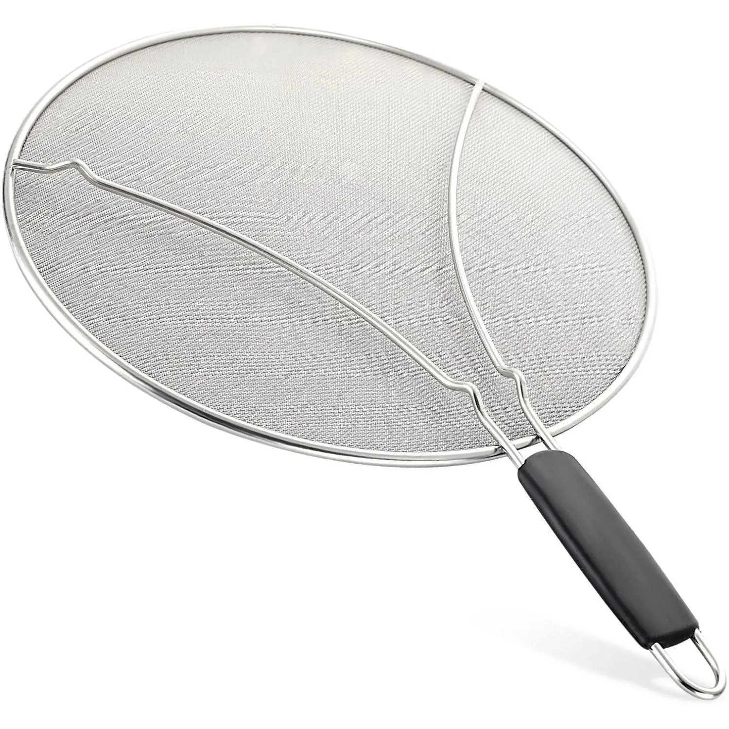 Large Splatter Screen for Frying Pan - Stainless Steel Grease Guard to Block Oil Splashes, Keeps Stoves Clean and Prevents Burns While Cooking Large Splatter Screen for Frying Pan - Stainless Steel Grease Guard to Block Oil Splashes, Keeps Stoves Clean and Prevents Burns While Cooking