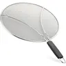 Large Splatter Screen for Frying Pan - Stainless Steel Grease Guard to Block Oil Splashes, Keeps Stoves Clean and Prevents Burns While Cooking