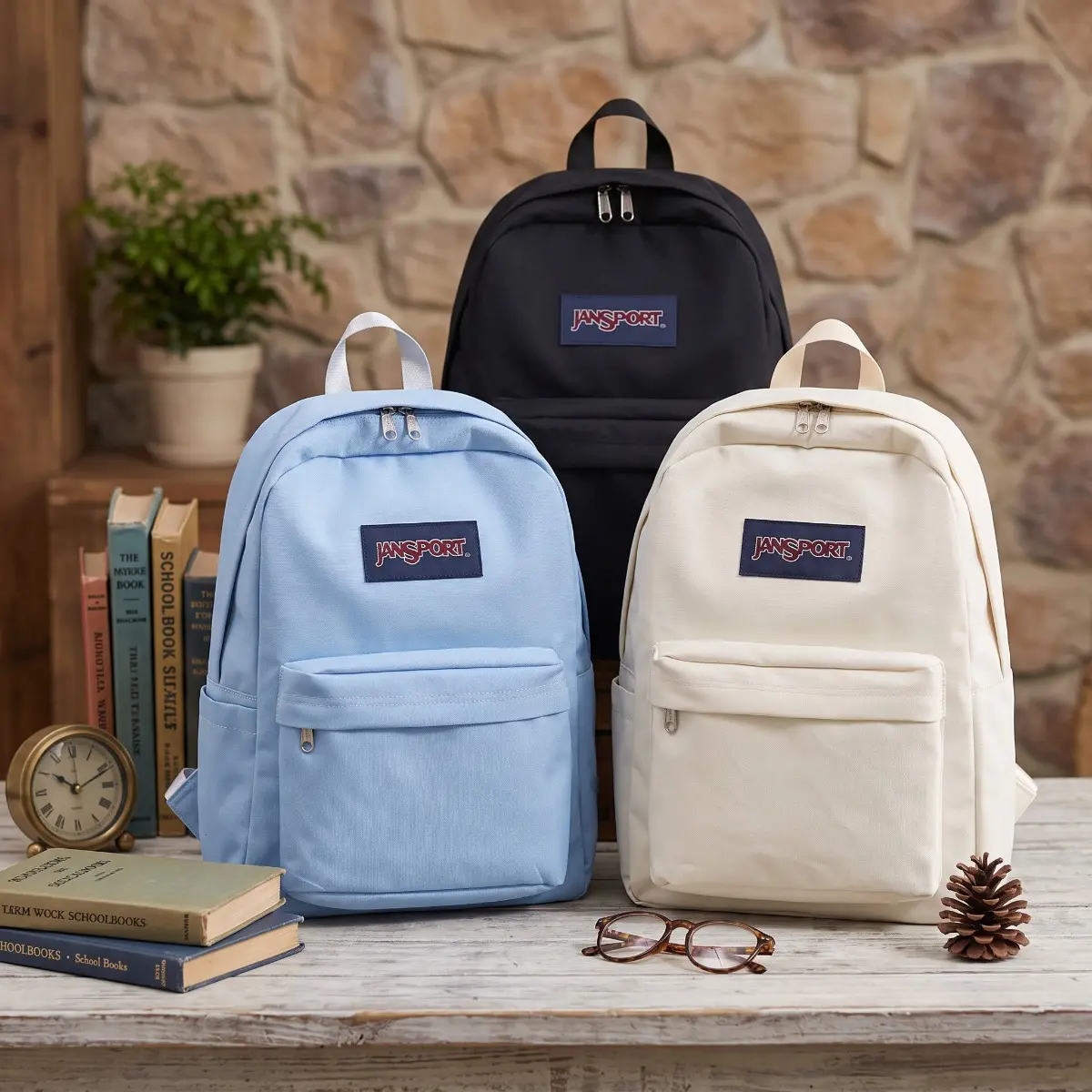 JanSport SuperBreak One Backpacks - Durable, Lightweight Bookbag with 1 Main Compartment, Front Utility Pocket with Built-in Organizer - Premium Backpack, Black