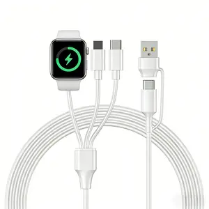 USB C Watch Charger Latest 3-In-2 Type C Charging Data Cable, Compatible with apple Watch Ultra Se Series 1-8, Travel Multi-Line for iPhone/galaxy/android