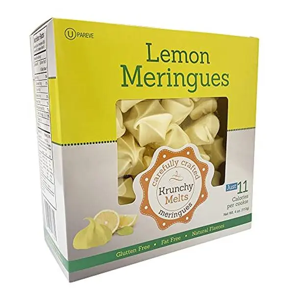 Krunchy Melts Original Meringue Cookies | Halloween Vanilla Flavor | Only 90 Calories Per Serving | Fat Free, Gluten Free, Dairy Free (4 Oz)