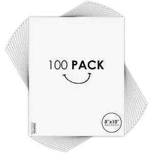 , 8x10 Backing Board Only, 4-Ply Thick 100 Single Backer Boards for Frame, Photo, Print