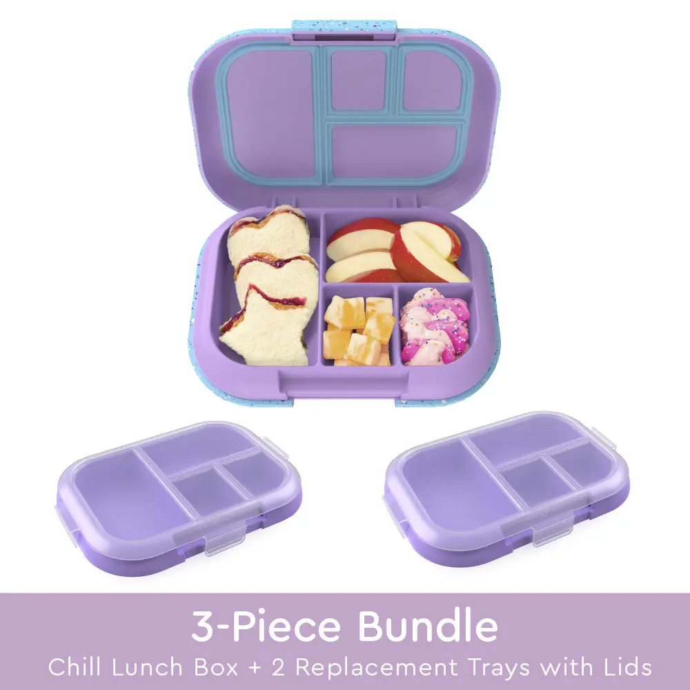 Bentgo Kids Chill Lunch Box with 2 Extra Trays Set - Leakproof, Ideal for School Lunches on the Go