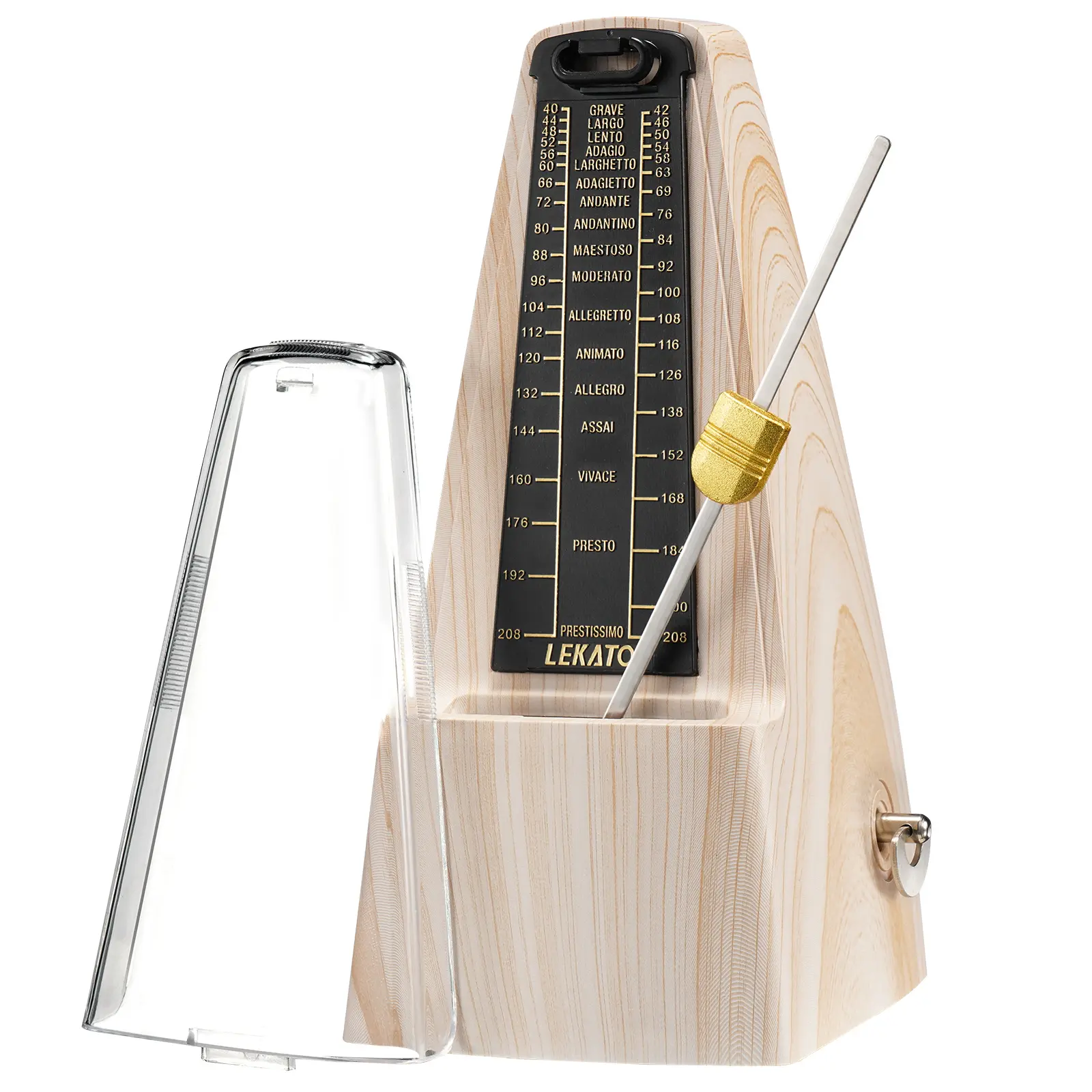 LEKATO Mechanical Metronome, Accurate Track Beat Tempo, for Piano Guitar Drum Violin, Metronome for Beginner, Boys Girls Friends Gift