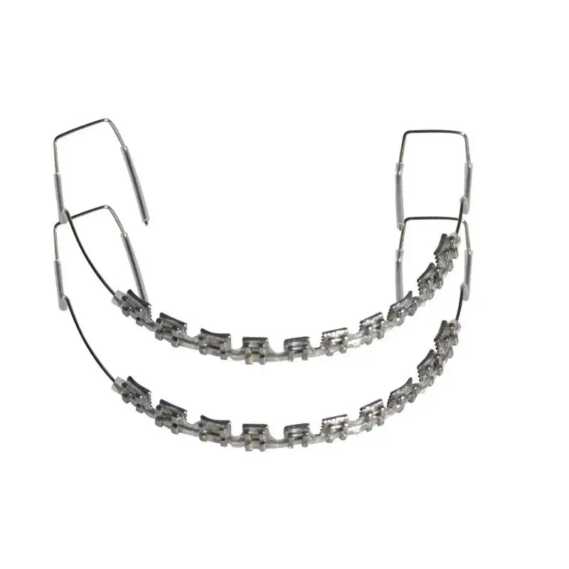 1-Pair Colorful Temporary Oral Braces, Wearable Accessory with Metal Wires, Metal Brackets & Orthodontic Ligature Ties, High-Quality Fashion Decoration for Teeth