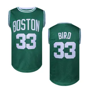 Men's Boston basketball jersey, round neck, breathable and quick-drying, retro jersey, sleeveless vest, casual sportswear