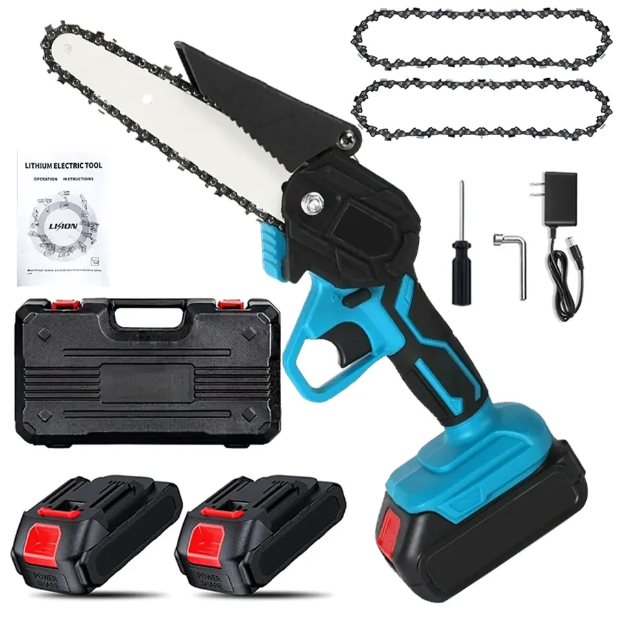 Brushless Mini ChainSaw - Portable Electric Cordless Sawfor Wood Cutting. Batteries (2000mAh). Pruning,Gardening, Camping - Suitable for Seniors, WomenHoliday gifts#summerfinds