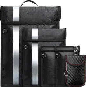 Faraday Bags EMP Proof,Anti-Tracking Faraday Bag For Phones&Laptops & Tablets & Car Keys,EMP Bags Featuring Fireproof & Waterproof,Faraday Cage With Handle