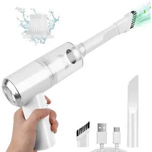 Mini  Vacuum Cleaner(4500 pa) Portable Cordless Rechargeable, Handheld Vacuum, Computer Hand Vacuum for Keyboard and Laptop, Mini Hand Held Vac for  and Home /V01/White