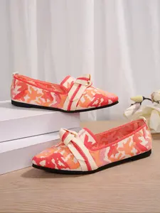 Women's Ballet Flats with Adjustable Strap, Comfortable Slip-On Mary Jane Shoes, Knit Casual Footwear for Daily Wear, Breathable Flats