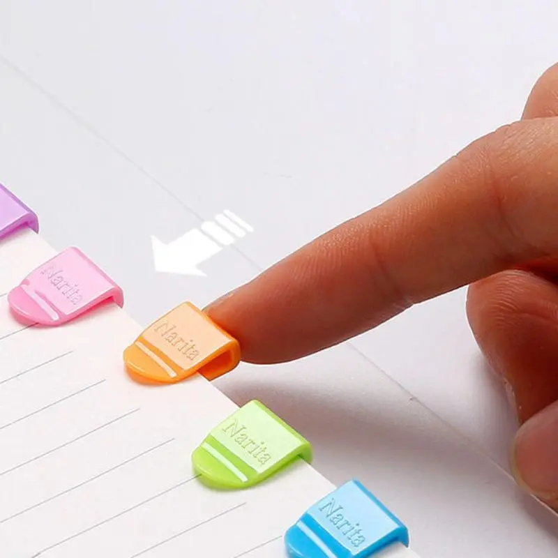 20pcs Plastic Mini Clips, Color Notebook Label Folder Paper Organizer, Bookmark Decoration, Office File Fixed Gadget, Multifunctional Stationery, Back To School Season Supplies For Students
