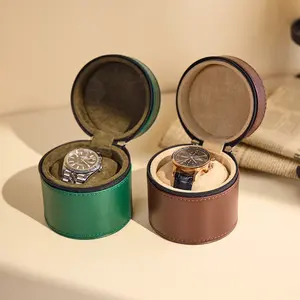 Watch Storage Box PU Leather Single Pack Portable Travel Mechanical Watch Bag Jewelry Case for Watches and Jewelry