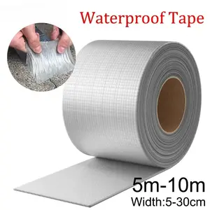 Waterproof Tape High Temperature Resistance Aluminum Foil Thicken Butyl Tape Wall Pool Roof Crack Duct Repair Sealed Self Tape