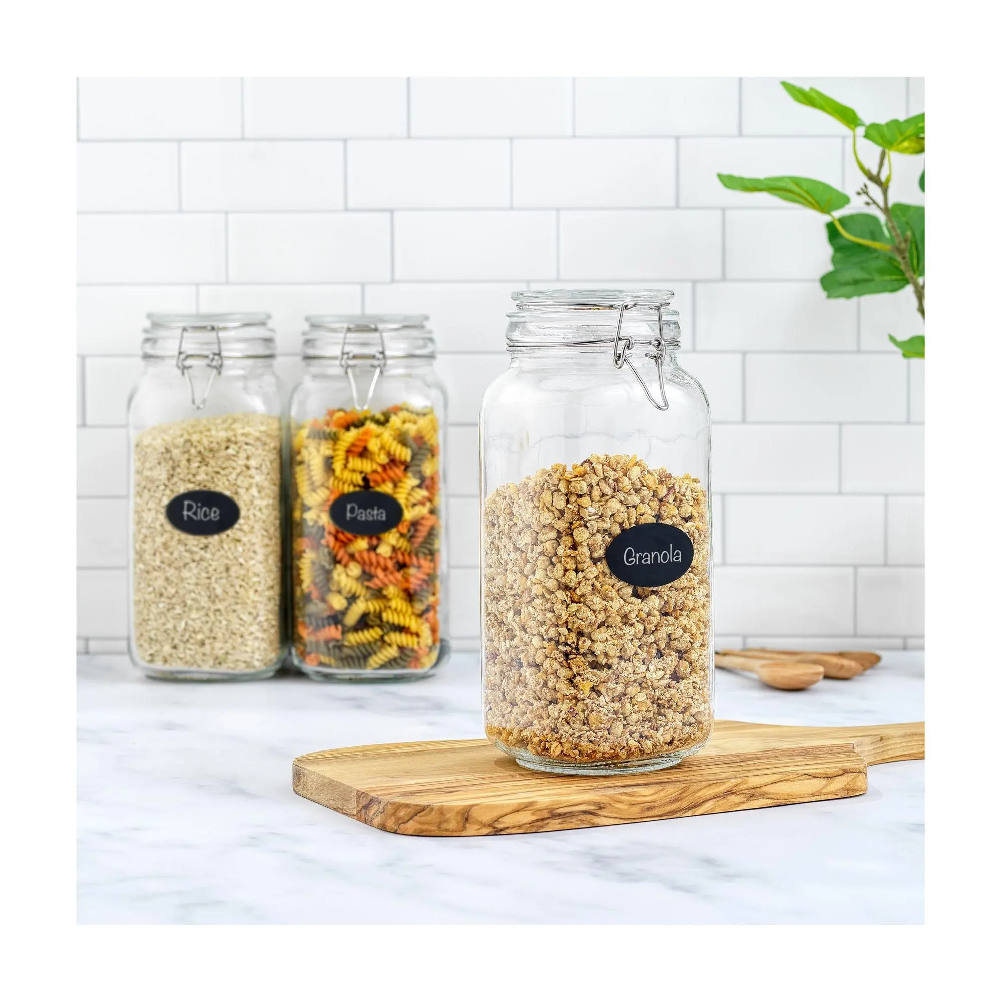 JoyJolt Glass Jars Storage Canister with Lids -78 oz JoyJolt Glass Jars Storage Canister with Lids -78 oz