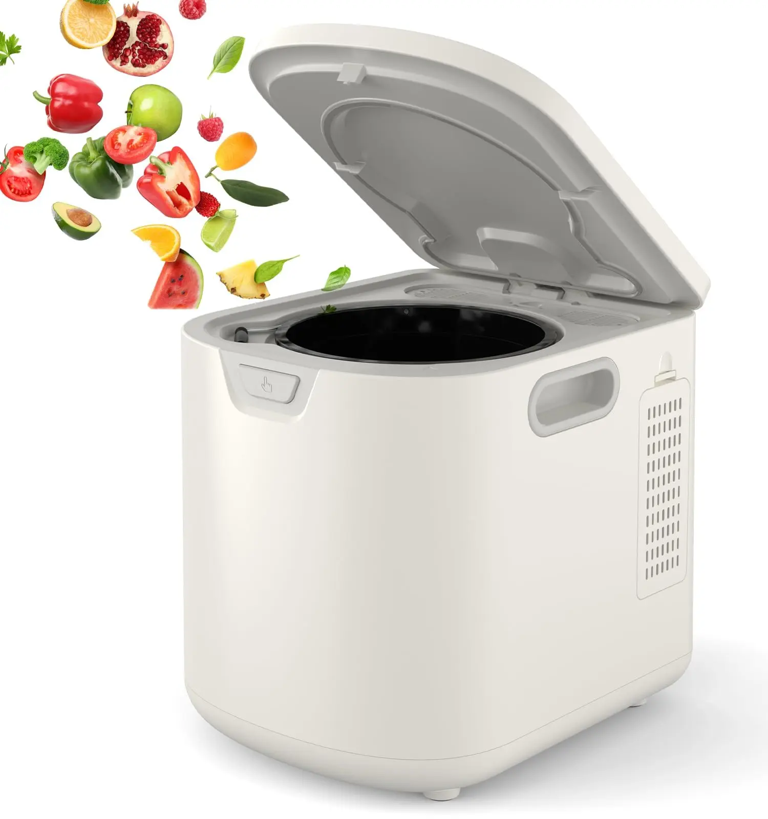Garvee 3.5L Electric Composter, Smart Countertop Compost Bin with LED Display, Dual Deodorization, Three Modes, Low Noise, Auto Cleaning