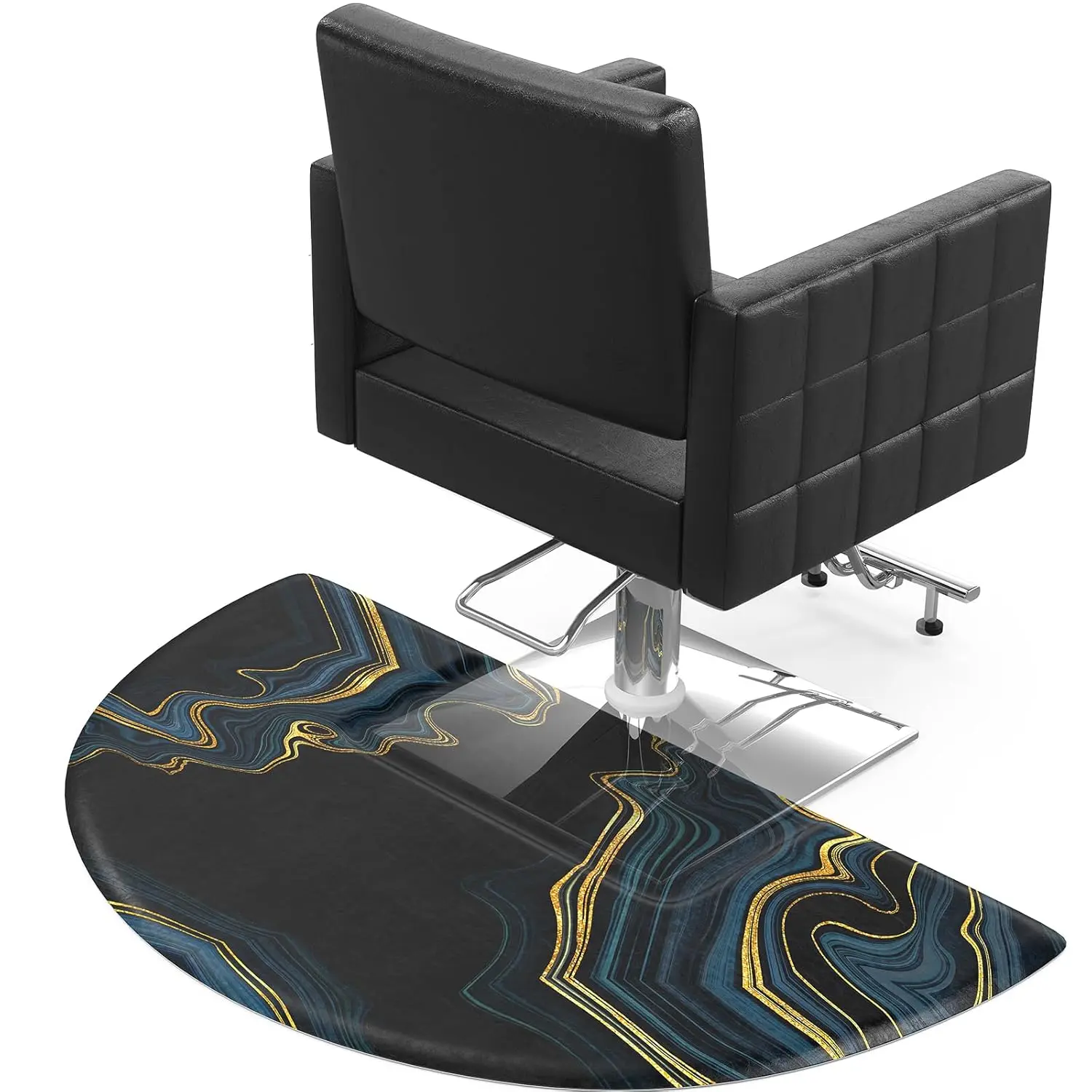 OmySalon 5/8" Thick Foam Anti-Fatigue Mat for Hairstylists, 3'x5' Commercial Salon Barber Floor Mat with Square Base for Styling Chairs, Hairdressing Equipment