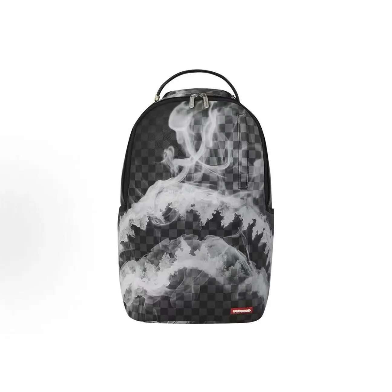 Sprayground Unisex Smoke & Clouds Checkerboard Backpack - Streetwear Inspired Urban Daypack for School, Gym & Commute, Spacious with Padded Straps, Back To School Shopping, Book Bags For School