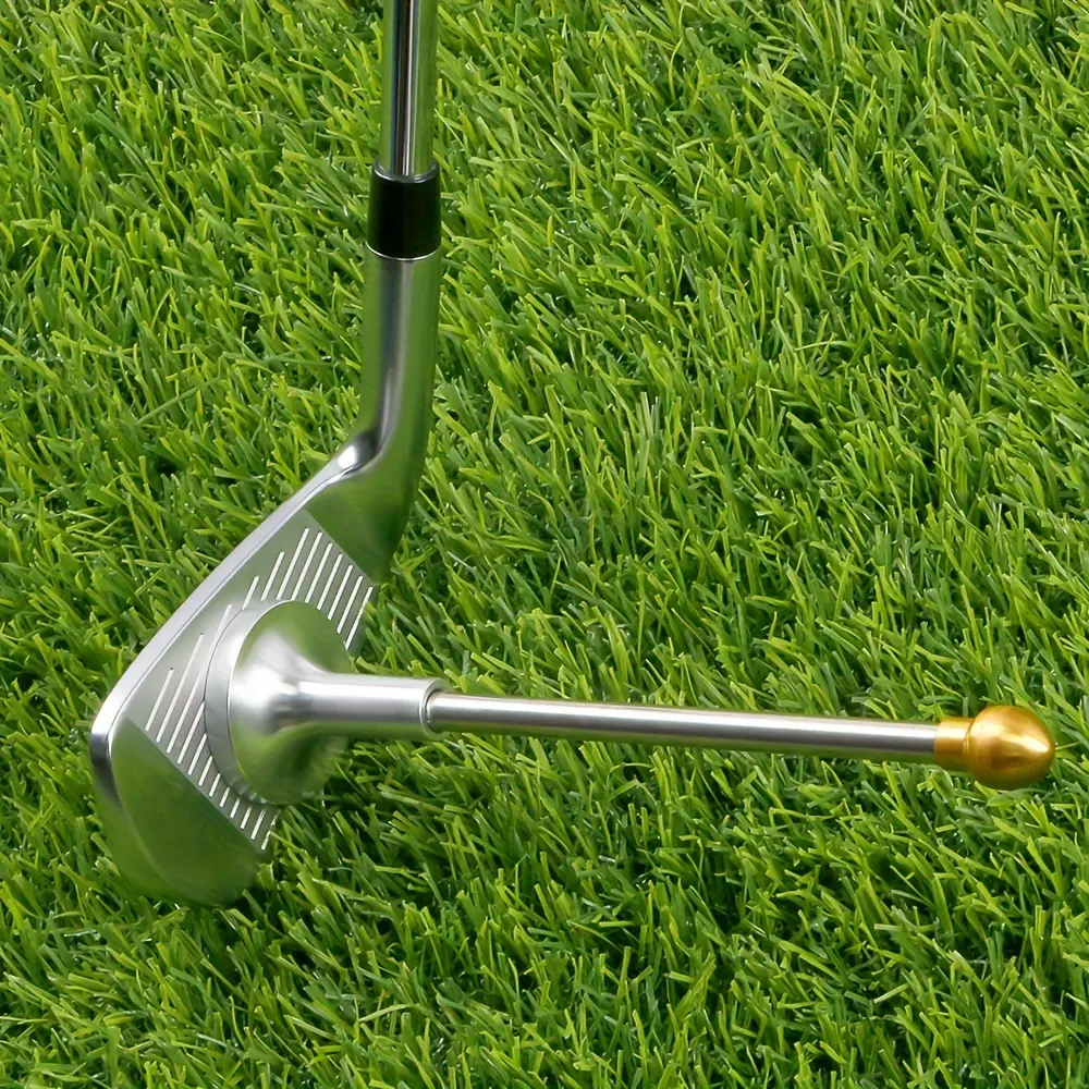 1 piece of golf alignment stick, stainless steel rod with magnetic suction cup, swing correction practice device, swing training auxiliary tool, Golf Accessories