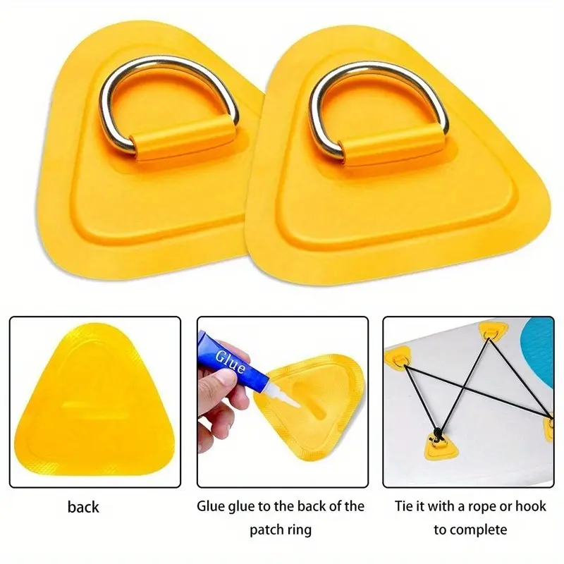 1pc Kayak accessories Sport Multi Purpose Inflatable paddle board PVC patch inflatable boat rope buckle surfboard stainless steel D-type boat kayak paddle board