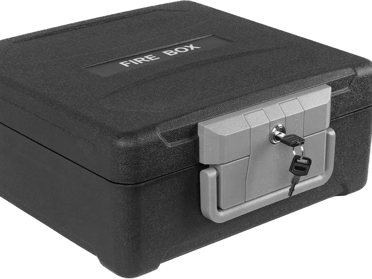 Fireproof and Waterproof Safe, fire safe document box with Sensor light, Portable Lock Box with Key Lock and Ergonomic Handle, 1 Hour at 1700°F, 72 Hours Waterproof