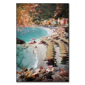 Summer in Italy Nature Wall Art Print, Minimal Artwork with Print and Frame
