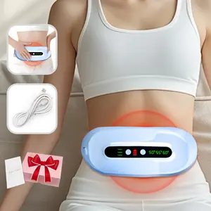 Wireless Abdominal Warming Belt, Stomach Heating Pad, Heated Pad, 3 Temperature Settings & Massage Modes, Ideal Christmas Gift for Wife & Daughter, New Lithium Ion Battery Included