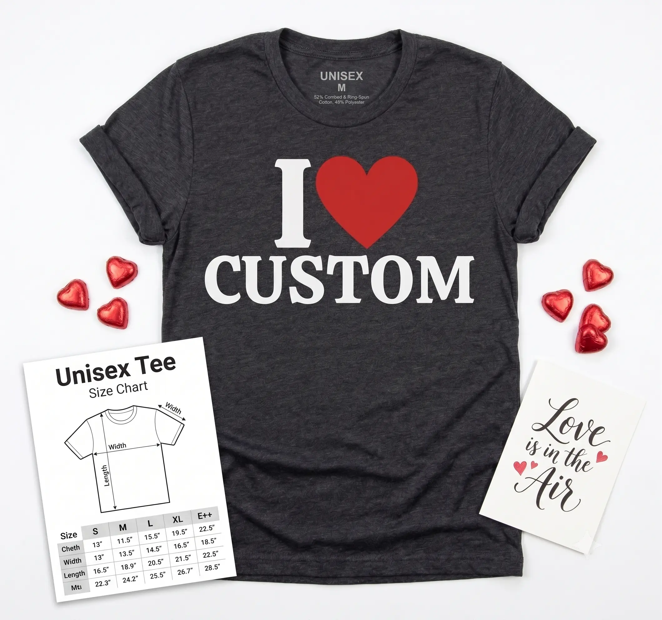 Personalized "I Love" Custom Shirt | Valentine's Gift Tee for Him & Her