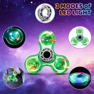 2PCS Glow Fidget Spinners – Light Up Sensory Fidget Toys for Kids Teens Adults, Perfect Gifts