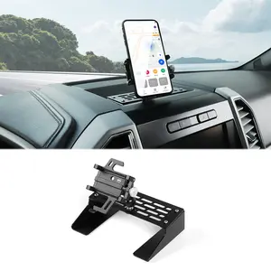 Multi-Functional Center Console Storage Box with Expansion & Phone Holder Bracket, Car Organization Accessory for 2015-2020 Ford F150 Car Interior Car Organizer Car Cellphone Mount