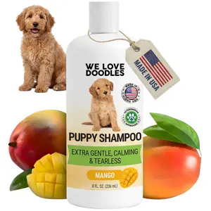 Puppy Shampoo & Conditioner | Made in USA | Natural Ingredients | Tear Free | Best Shampoo for Puppies, Mango, 8oz [We Love Doodles]