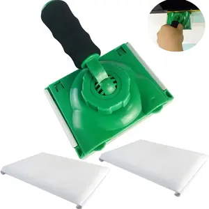 Paint Edge Trimmer Edge Trim Precision Plus Two Replace Pads, Efficient Coverage, Corner Access Walls & Ceilings Pad Painter, Edge Painting Tool with Pad Refills, Paint Edger, Paint Pad Applicator（Green）