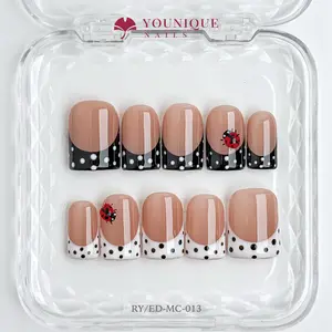 Younique Nails | 10PCS 100% Handmade Press-On Nails | Reusable Colorful Art acrylic stylish 3D