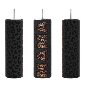 Grey Cheetah Print Mama Tumbler