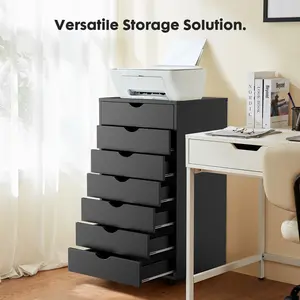5/7 Drawer Chest Dressers Storage Cabinet Wooden Dresser Mobile Cabinet with Wheels Living Room Organizer Rolling Small Drawer