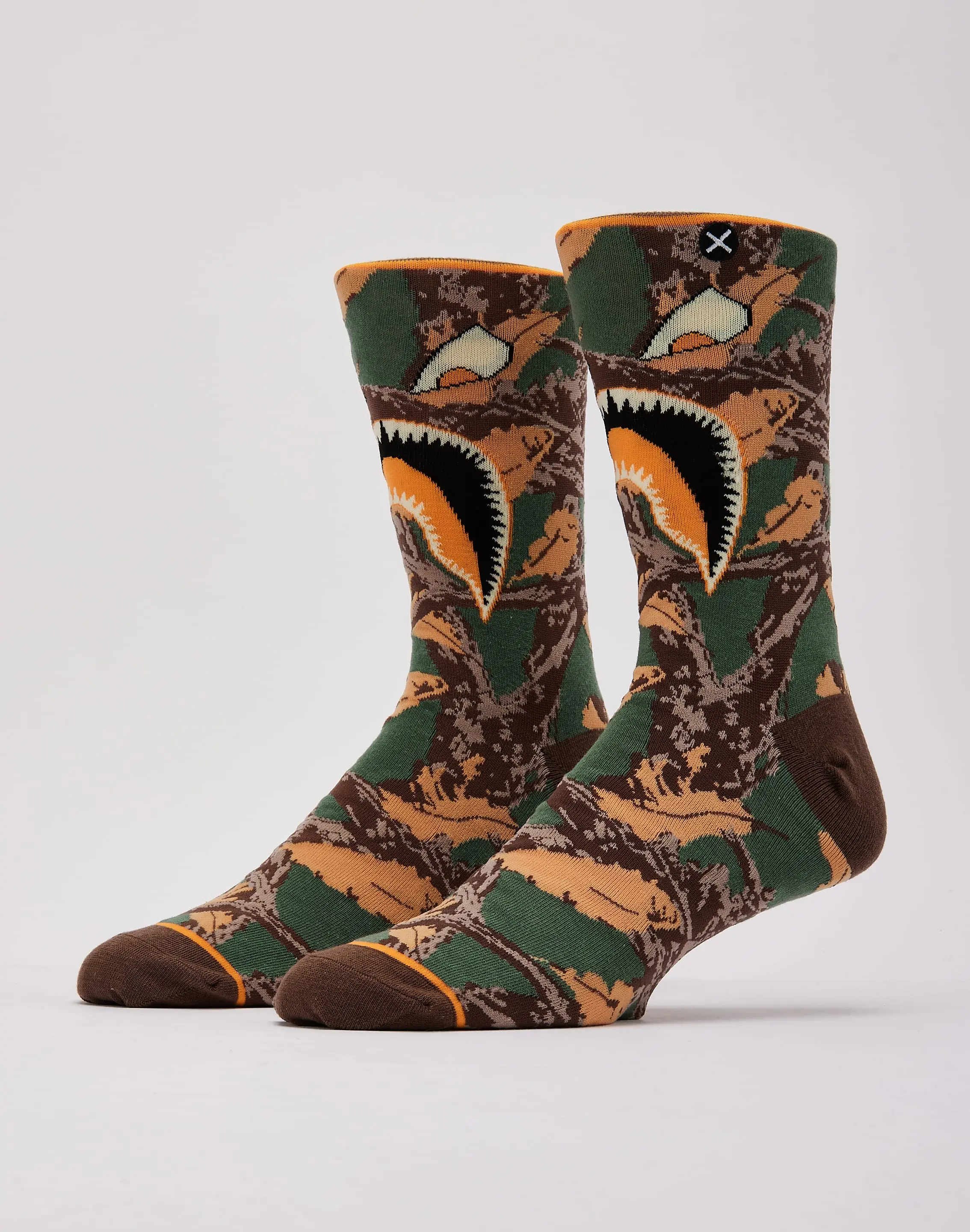 Mens Odd Sox Warplane Camo Crew Socks
