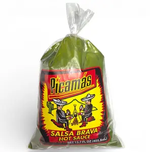 Picamas Salsa Brava Hot Sauce 405.8 mL BAG- Spicy Flavor Enhancer for Dishes - Perfect for Home Cooking or Dining Out