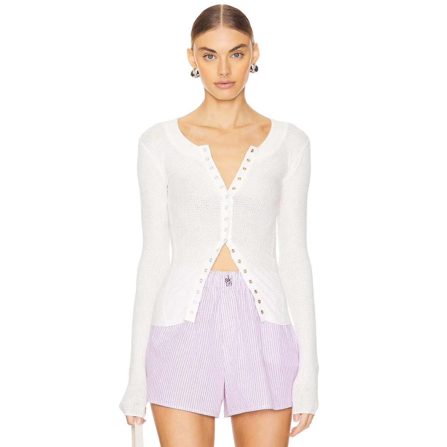Free People x Intimately FP Going Places Cardi In Ivory