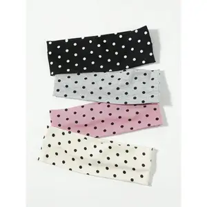 2026 NEW 4-Pack Polka Dot Hair Bands Casual Minimalist Hair Accessories for Women & Girls Perfect for Thick Hair