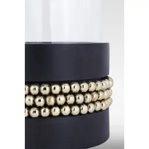 Aurelia Glass Candle Holder in Black