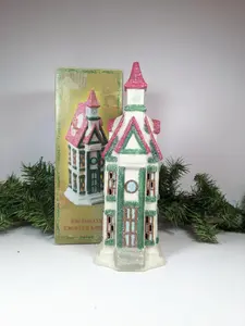 Victorian Christmas Village Lighted House - Hand-Painted Porcelain