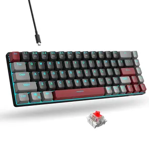 MageGee MK-Box 65% Mechanical Keyboard Wired Gaming Keyboard Blue / Red / Brown Switch Type-C 68 Keys LED Backlit Mini Compact Keyboards for Laptop