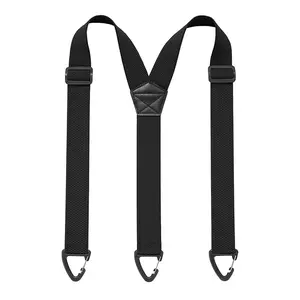Tactical Men's Suspenders 38mm Elastic Triangular Buckle 4 Clips for Hiking Camping Work Adjustable Adult Braces Outdoor Suspenders