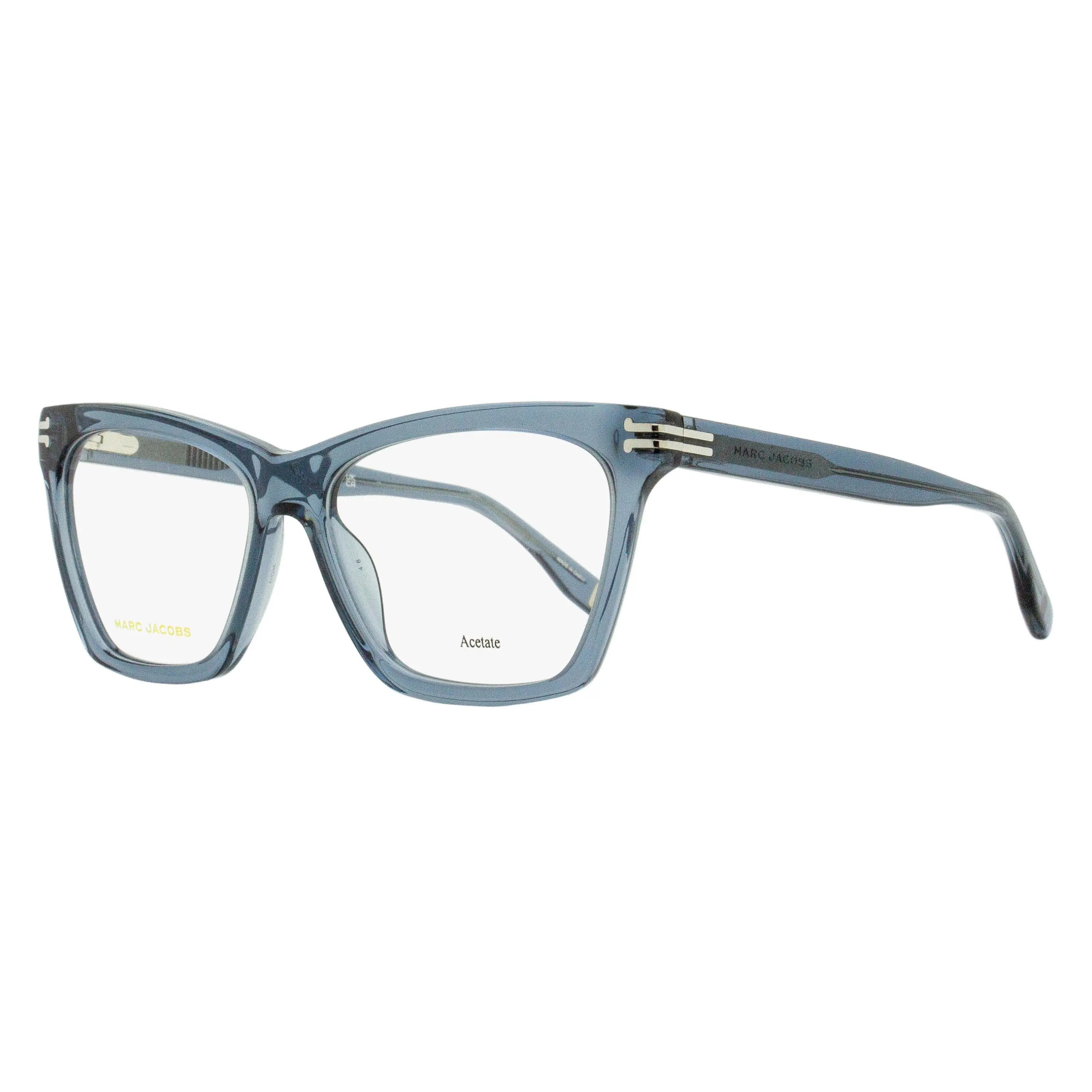 Marc Jacobs Square Cat-Eye Eyeglass Frames, MJ 1039 PJP Gray-Blue, 54mm