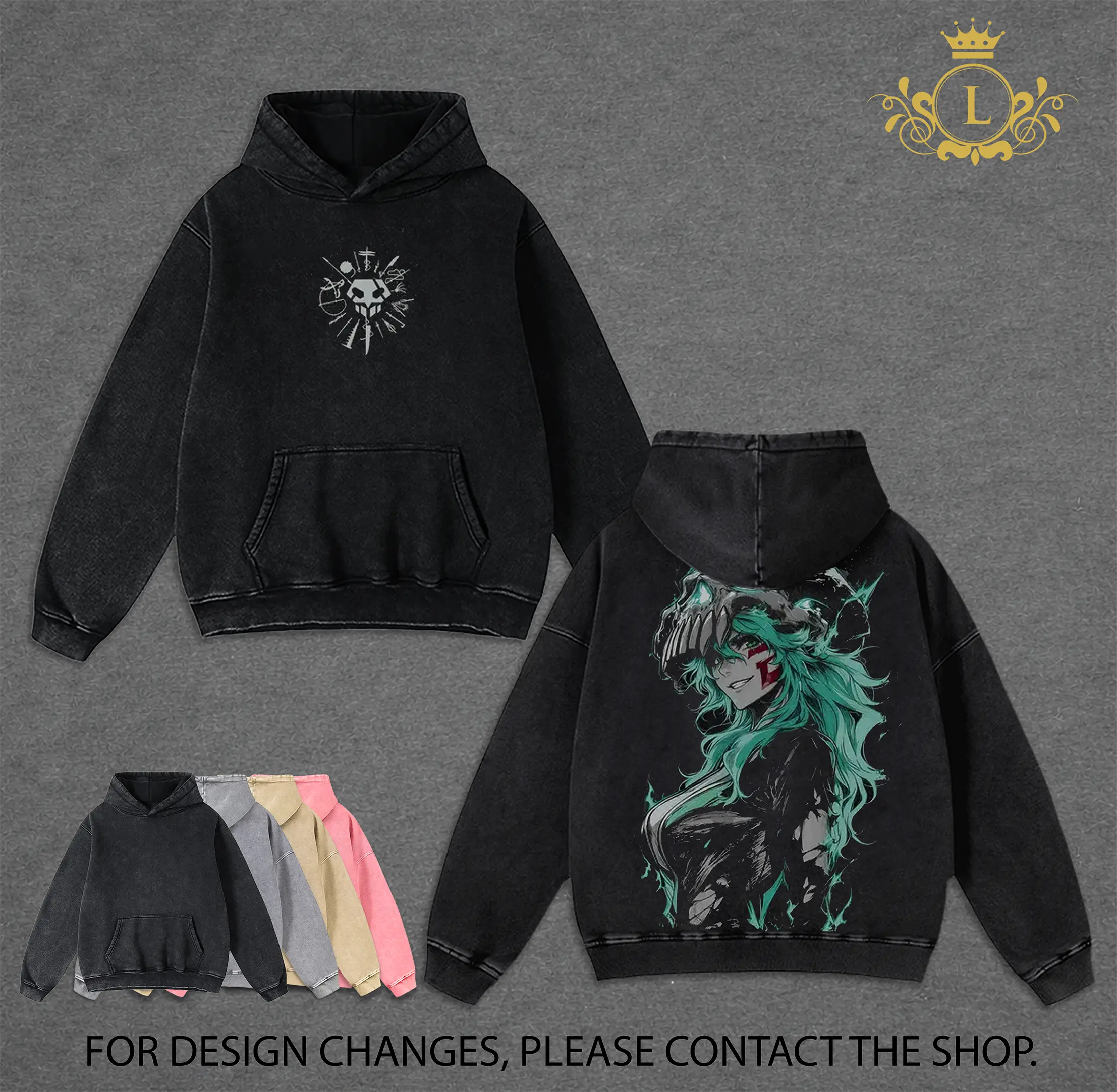Retro Vintage Nelliel Bleach Hollow Skull Aesthetic Hoodie Dark Anime Graphic Tee Gym Pump Cover Vintage Streetwear Shirt